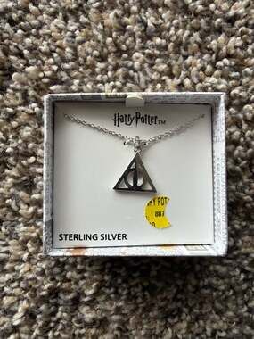 Harry Potter Sterling Silver Deathly Hallows Pendant Necklace